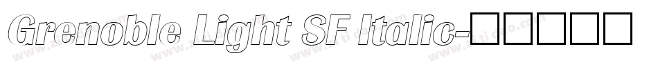 Grenoble Light SF Italic字体转换